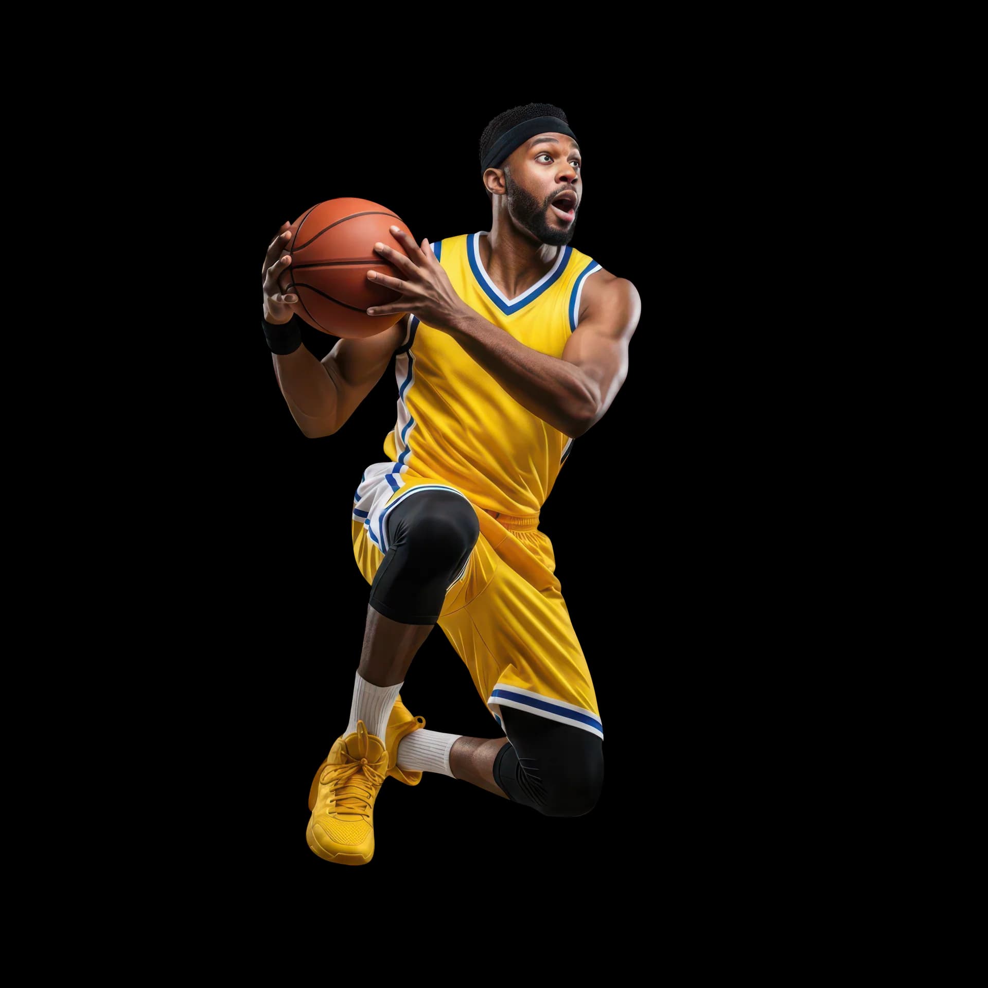 Giocatori di basket in azione
